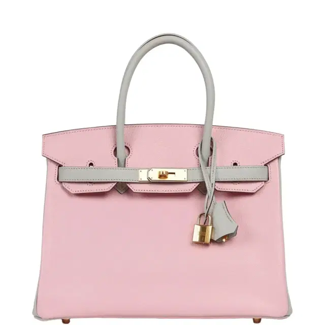 Hermes Special Order (HSS) Birkin 30 Rose Sakura, Gris Perle Chevre Mysore Gold Hardware Hermes Special Order (HSS) Birkin 30 Rose Sakura, Gris Perle Chevre Mysore Gold Hardware