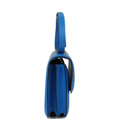 HERMÈS Pre-owned Hermes Constance 18 Bleu Hydra Chevre Mysore Palladium Hardware | Thumbnail 3 HERMÈS Pre-owned Hermes Constance 18 Bleu Hydra Chevre Mysore Palladium Hardware | Thumbnail 3
