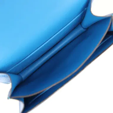 HERMÈS Pre-owned Hermes Constance 18 Bleu Hydra Chevre Mysore Palladium Hardware | Thumbnail 9 HERMÈS Pre-owned Hermes Constance 18 Bleu Hydra Chevre Mysore Palladium Hardware | Thumbnail 9