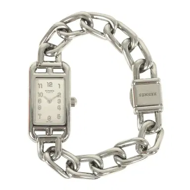 HERMÈS Pre-owned Hermes Nantucket Watch Small Model Stainless Steel | Thumbnail 1 HERMÈS Pre-owned Hermes Nantucket Watch Small Model Stainless Steel | Thumbnail 1