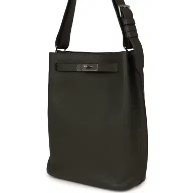HERMÈS Pre-owned Hermes So Kelly 22 Vert de Gris Togo Palladium Hardware | Thumbnail 5 HERMÈS Pre-owned Hermes So Kelly 22 Vert de Gris Togo Palladium Hardware | Thumbnail 5