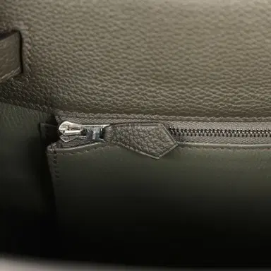 HERMÈS Pre-owned Hermes So Kelly 22 Vert de Gris Togo Palladium Hardware | Thumbnail 10 HERMÈS Pre-owned Hermes So Kelly 22 Vert de Gris Togo Palladium Hardware | Thumbnail 10