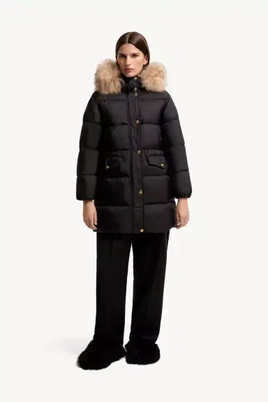 Moncler Aphroties Shearling Trimmed Hooded Long Down Parka | Thumbnail 5 Moncler Aphroties Shearling Trimmed Hooded Long Down Parka | Thumbnail 5