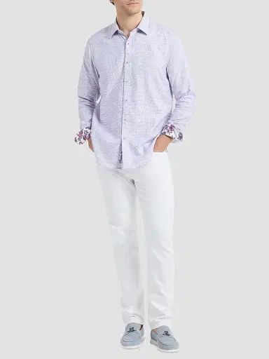 Robert Graham Men's Edison Textured Cotton Shirt | Thumbnail 2 Robert Graham Men's Edison Textured Cotton Shirt | Thumbnail 2