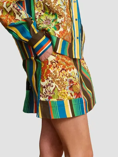 ALÉMAIS Women's Charlie Graphic Linen Miniskirt | Thumbnail 4 ALÉMAIS Women's Charlie Graphic Linen Miniskirt | Thumbnail 4