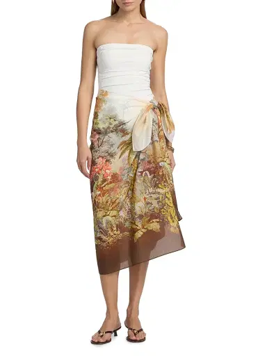 Kobi Halperin Women's Batsheva Eden Valley Print Cotton-Silk Pareo | Thumbnail 2 Kobi Halperin Women's Batsheva Eden Valley Print Cotton-Silk Pareo | Thumbnail 2
