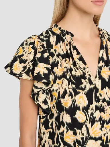 Ulla Johnson Women's Lilo Flutter-Sleeve Blouse | Thumbnail 5 Ulla Johnson Women's Lilo Flutter-Sleeve Blouse | Thumbnail 5