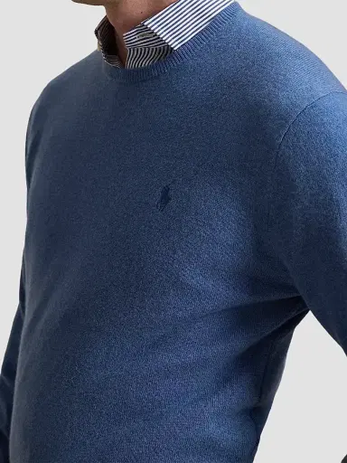 Polo Ralph Lauren Men's Logo-Embroidered Wool Sweater | Thumbnail 5 Polo Ralph Lauren Men's Logo-Embroidered Wool Sweater | Thumbnail 5