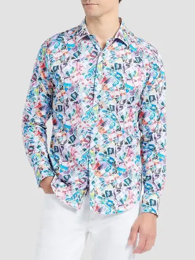 Robert Graham Men's Vacation Fund Stretch-Cotton Shirt | Thumbnail 3 Robert Graham Men's Vacation Fund Stretch-Cotton Shirt | Thumbnail 3