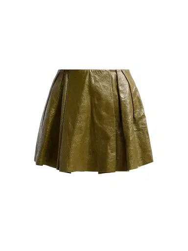 Ulla Johnson Women's Sophie Crinkled Leather A-Line Mini Skirt | Thumbnail 1 Ulla Johnson Women's Sophie Crinkled Leather A-Line Mini Skirt | Thumbnail 1