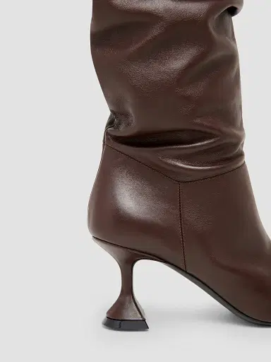 Amina Muaddi Women's Olivia 70MM Leather Over-The-Knee Boots | Thumbnail 5 Amina Muaddi Women's Olivia 70MM Leather Over-The-Knee Boots | Thumbnail 5