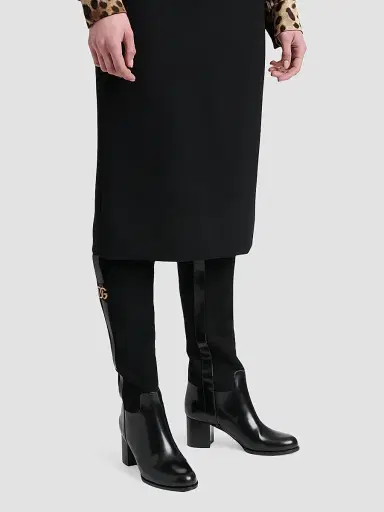 Dolce & Gabbana Women's Equestrian 60MM Suede & Leather Boots | Thumbnail 2 Dolce & Gabbana Women's Equestrian 60MM Suede & Leather Boots | Thumbnail 2