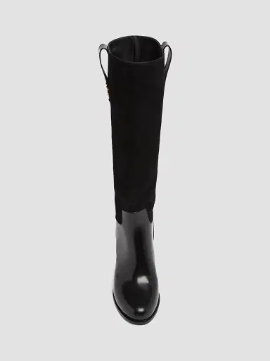Dolce & Gabbana Women's Equestrian 60MM Suede & Leather Boots | Thumbnail 4 Dolce & Gabbana Women's Equestrian 60MM Suede & Leather Boots | Thumbnail 4