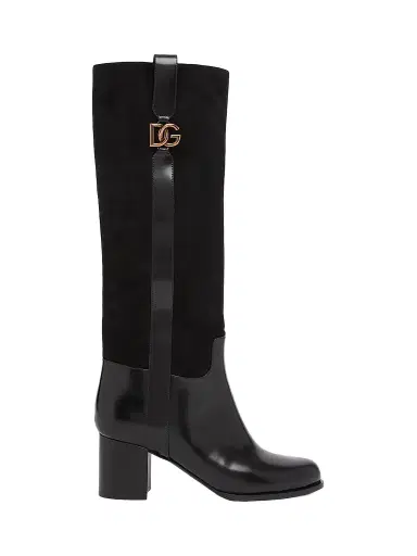 Dolce & Gabbana Women's Equestrian 60MM Suede & Leather Boots | Thumbnail 1 Dolce & Gabbana Women's Equestrian 60MM Suede & Leather Boots | Thumbnail 1