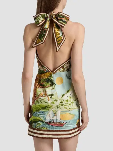 ALÉMAIS Women's Toucan Tango Tropical Print Halterneck Minidress | Thumbnail 5 ALÉMAIS Women's Toucan Tango Tropical Print Halterneck Minidress | Thumbnail 5