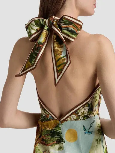 ALÉMAIS Women's Toucan Tango Tropical Print Halterneck Minidress | Thumbnail 6 ALÉMAIS Women's Toucan Tango Tropical Print Halterneck Minidress | Thumbnail 6