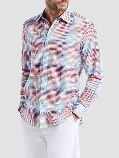 Robert Graham Men's Ligett Gingham Shirt | Thumbnail 4 Robert Graham Men's Ligett Gingham Shirt | Thumbnail 4