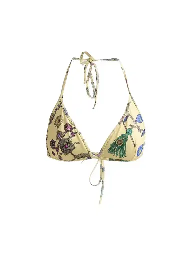 Versace Women's Broken Jewels Printed Swim Top | Thumbnail 1 Versace Women's Broken Jewels Printed Swim Top | Thumbnail 1