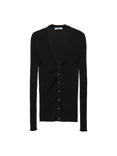 Prada Women's Cotton Cardigan | Thumbnail 1 Prada Women's Cotton Cardigan | Thumbnail 1