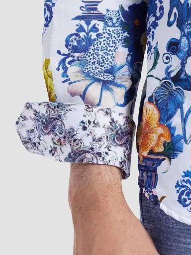 Robert Graham Men's Piccadilly Floral Cotton Shirt | Thumbnail 6 Robert Graham Men's Piccadilly Floral Cotton Shirt | Thumbnail 6