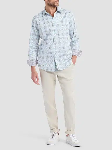 Robert Graham Men's Runnymede Geometric Stretch-Cotton Shirt | Thumbnail 2 Robert Graham Men's Runnymede Geometric Stretch-Cotton Shirt | Thumbnail 2
