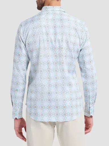 Robert Graham Men's Runnymede Geometric Stretch-Cotton Shirt | Thumbnail 5 Robert Graham Men's Runnymede Geometric Stretch-Cotton Shirt | Thumbnail 5