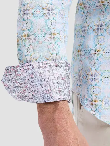 Robert Graham Men's Runnymede Geometric Stretch-Cotton Shirt | Thumbnail 6 Robert Graham Men's Runnymede Geometric Stretch-Cotton Shirt | Thumbnail 6