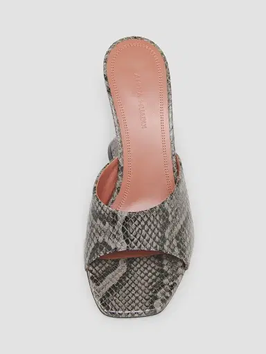 Amina Muaddi Women's Lupita 95MM Snakeskin-Embossed Leather Sandals | Thumbnail 4 Amina Muaddi Women's Lupita 95MM Snakeskin-Embossed Leather Sandals | Thumbnail 4