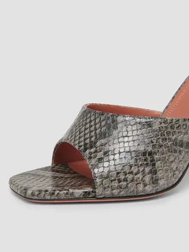 Amina Muaddi Women's Lupita 95MM Snakeskin-Embossed Leather Sandals | Thumbnail 5 Amina Muaddi Women's Lupita 95MM Snakeskin-Embossed Leather Sandals | Thumbnail 5