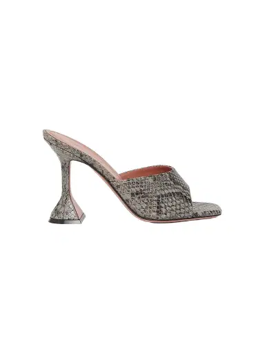 Amina Muaddi Women's Lupita 95MM Snakeskin-Embossed Leather Sandals | Thumbnail 1 Amina Muaddi Women's Lupita 95MM Snakeskin-Embossed Leather Sandals | Thumbnail 1