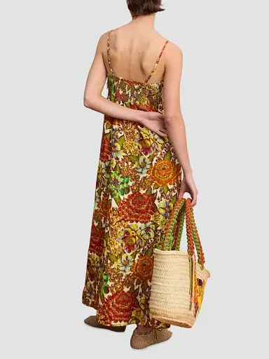 ALÉMAIS Women's Lana Floral Linen Maxi Dress | Thumbnail 4 ALÉMAIS Women's Lana Floral Linen Maxi Dress | Thumbnail 4