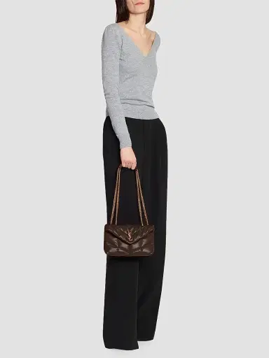 Saint Laurent Women's Puffer Toy Shoulder Bag in Quilted Lambskin | Thumbnail 5 Saint Laurent Women's Puffer Toy Shoulder Bag in Quilted Lambskin | Thumbnail 5