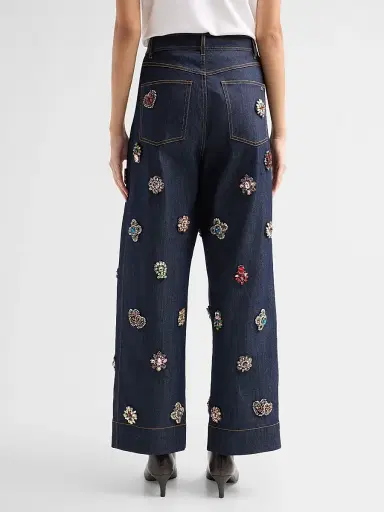 Cinq à Sept Women's Baroque Embellished Hayden Jeans | Thumbnail 3 Cinq à Sept Women's Baroque Embellished Hayden Jeans | Thumbnail 3