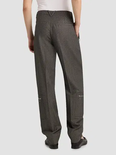 Bottega Veneta Men's Striped Wool-Mohair Trousers | Thumbnail 5 Bottega Veneta Men's Striped Wool-Mohair Trousers | Thumbnail 5