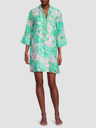 Lilly Pulitzer Women's Daphnie Plumes in Bloom Tunic Dress | Thumbnail 2 Lilly Pulitzer Women's Daphnie Plumes in Bloom Tunic Dress | Thumbnail 2