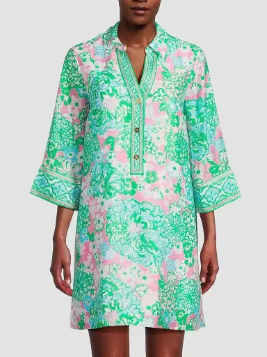 Lilly Pulitzer Women's Daphnie Plumes in Bloom Tunic Dress | Thumbnail 3 Lilly Pulitzer Women's Daphnie Plumes in Bloom Tunic Dress | Thumbnail 3