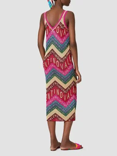 Valentino Women's Chevron Lurex Dress | Thumbnail 4 Valentino Women's Chevron Lurex Dress | Thumbnail 4