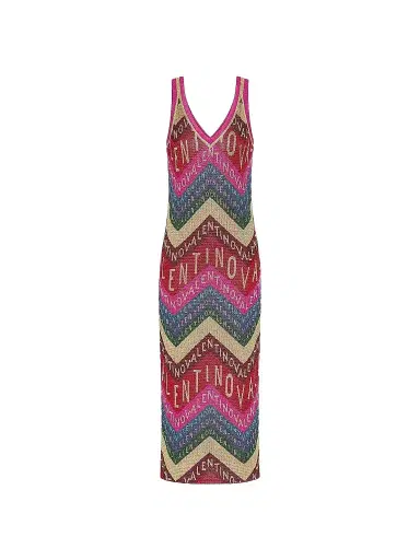 Valentino Women's Chevron Lurex Dress | Thumbnail 1 Valentino Women's Chevron Lurex Dress | Thumbnail 1