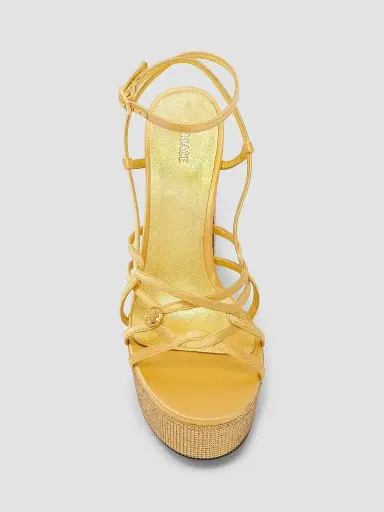 Versace Women's 140MM Embellished Block-Heel Sandals | Thumbnail 3 Versace Women's 140MM Embellished Block-Heel Sandals | Thumbnail 3