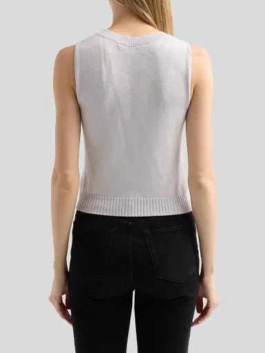 Oscar de la Renta Women's Cropped Wool Twinset Tank | Thumbnail 3 Oscar de la Renta Women's Cropped Wool Twinset Tank | Thumbnail 3