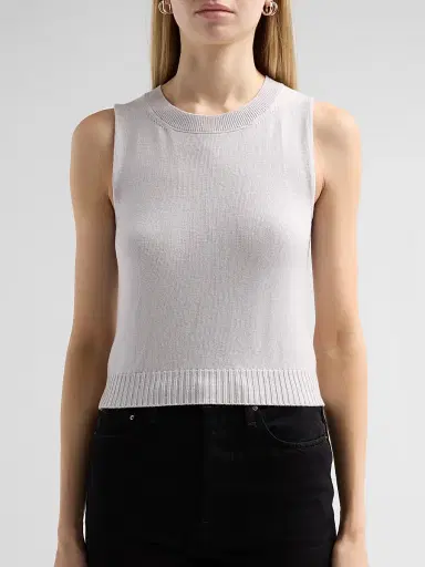 Oscar de la Renta Women's Cropped Wool Twinset Tank | Thumbnail 5 Oscar de la Renta Women's Cropped Wool Twinset Tank | Thumbnail 5