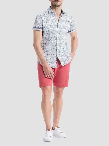 Robert Graham Men's Embarcadero Geometric Cotton Short-Sleeve Shirt | Thumbnail 2 Robert Graham Men's Embarcadero Geometric Cotton Short-Sleeve Shirt | Thumbnail 2