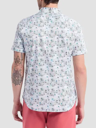 Robert Graham Men's Embarcadero Geometric Cotton Short-Sleeve Shirt | Thumbnail 5 Robert Graham Men's Embarcadero Geometric Cotton Short-Sleeve Shirt | Thumbnail 5