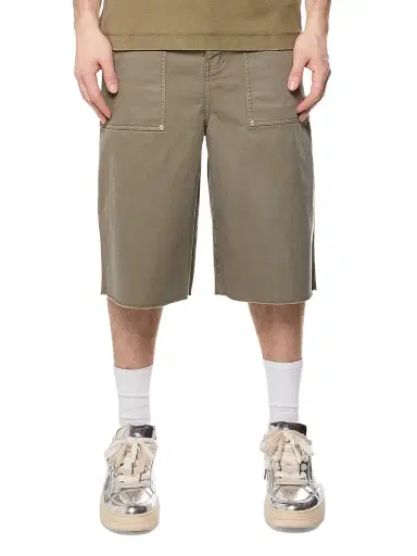 Purple Brand Men's Cotton Twill Shorts | Thumbnail 1 Purple Brand Men's Cotton Twill Shorts | Thumbnail 1