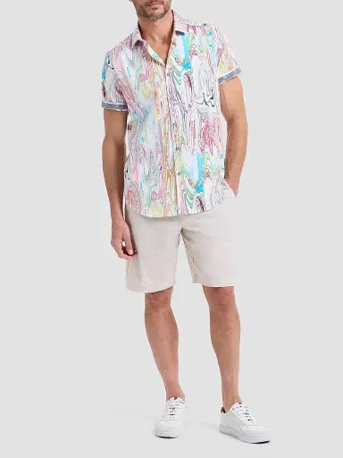 Robert Graham Men's Bellenden Woven Satin Shirt | Thumbnail 2 Robert Graham Men's Bellenden Woven Satin Shirt | Thumbnail 2