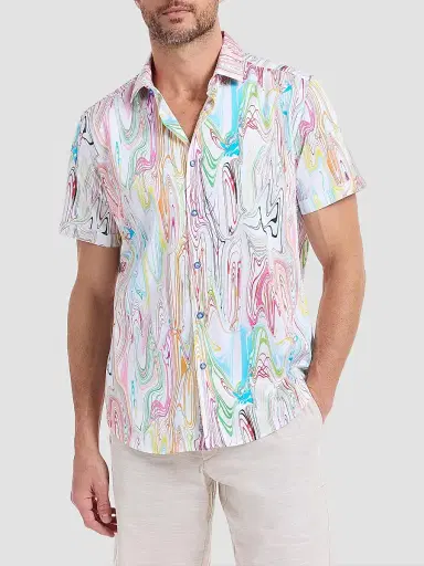 Robert Graham Men's Bellenden Woven Satin Shirt | Thumbnail 3 Robert Graham Men's Bellenden Woven Satin Shirt | Thumbnail 3