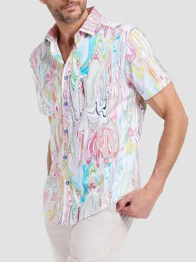 Robert Graham Men's Bellenden Woven Satin Shirt | Thumbnail 4 Robert Graham Men's Bellenden Woven Satin Shirt | Thumbnail 4