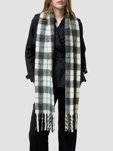 Burberry Men's Check Narrow Alpaca-Wool Scarf | Thumbnail 3 Burberry Men's Check Narrow Alpaca-Wool Scarf | Thumbnail 3