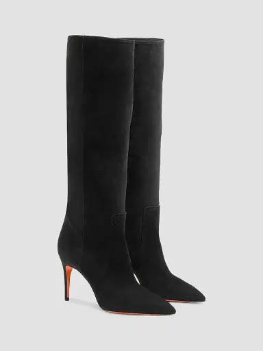 Santoni Women's Viola 85MM Suede Knee-High Stiletto Boots | Thumbnail 2 Santoni Women's Viola 85MM Suede Knee-High Stiletto Boots | Thumbnail 2