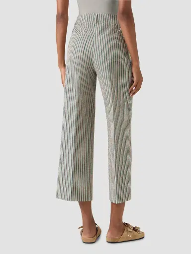 Akris punto Women's Chiara Seersucker Crop Pants | Thumbnail 2 Akris punto Women's Chiara Seersucker Crop Pants | Thumbnail 2